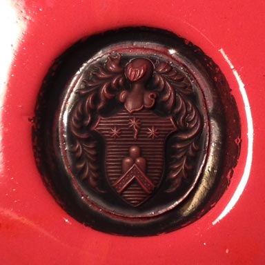 ceralacca da anello sigillo con stemma araldico (heraldic crest)